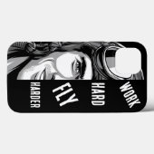 Arbeite hart, fliege härter, Pilot, Comic Case-Mate iPhone Hülle (Rückseite (Horizontal))