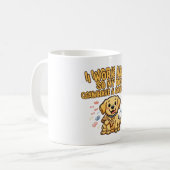 Arbeite Hart Hund Kaffeetasse (Vorderseite Links)