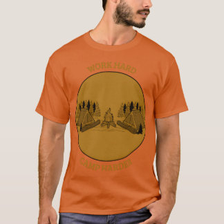 Arbeite Hart Lager Härter Camping Junge T-Shirt