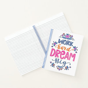 Arbeite hart notizblock