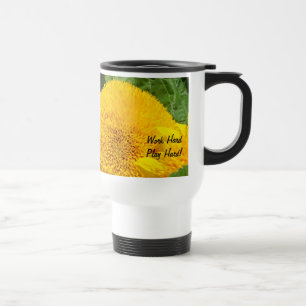 Arbeite Hart Spiele Hart! Reise Kaffeetasse Sonnen