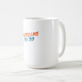 Arbeite wie '99 kaffeetasse (VorderseiteRechts)