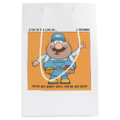 Arbeiten als mechanischer Spaß Mittlere Geschenktüte (Vorderseite)