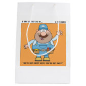 Arbeiten als mechanischer Spaß Mittlere Geschenktüte (Rückseite)