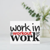 Arbeiten am Arbeitsplatz Postkarte (Stehend Vorderseite)