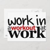 Arbeiten am Arbeitsplatz Postkarte (Vorne/Hinten)