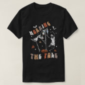 Arbeiten am Pflegepol Skelett Crna ICU Nurse S T-Shirt (Design vorne)