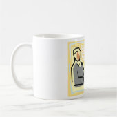 Arbeiten an einem Computer-Mug Kaffeetasse (Links)
