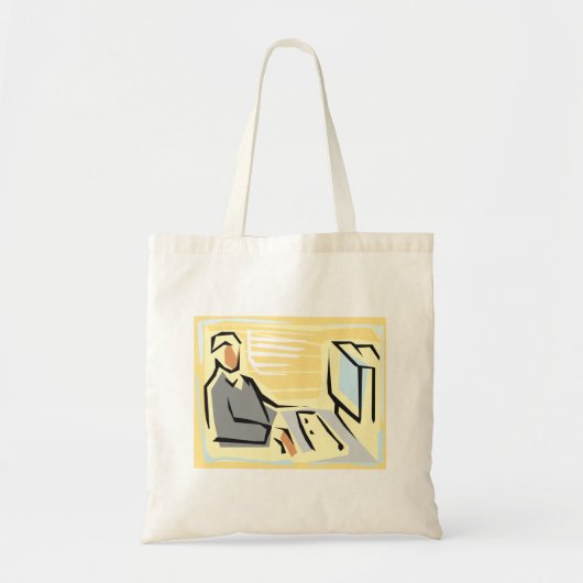 Arbeiten an einem Computer-Totbeutel Tragetasche (Vorne)