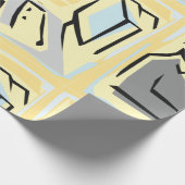 Arbeiten an einem Computer-Wrapper Geschenkpapier (Ecke)