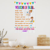 Arbeiten an einem Klassenzimmer-Poster Poster (Küche)