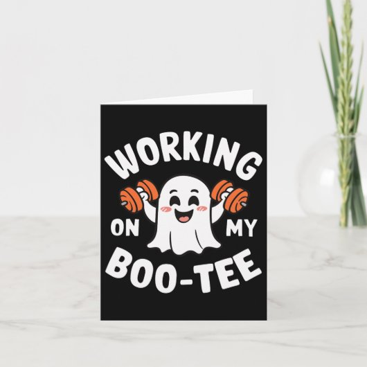 Arbeiten an meinem Boo-T-Shirt 1 Karte (Vorderseite)