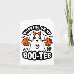 Arbeiten an meinem Boo-T-Shirt Halloween Tote Lift Karte