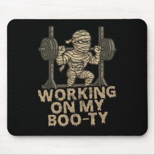 Arbeiten an meinem booty Funny Halloween Musculum Mousepad