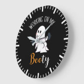 Arbeiten an meinem Hintern Boo Funny Halloween Gho Große Wanduhr (Winkel)