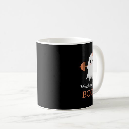 Arbeiten an meinem Hintern Boo-Ty Funny Halloween Kaffeetasse (VorderseiteRechts)