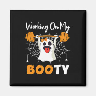 Arbeiten an meinem Hintern Ghost Boo Gym Halloween Magnet