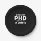 Arbeiten an meinen PHD-Projekten zur Hälfte beim E Pappteller (Vorderseite)