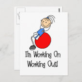 Arbeiten an T - Shirt und Geschenken Postkarte (Vorne/Hinten)