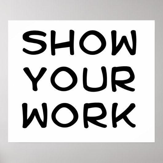 Arbeiten anzeigen poster (Vorne)