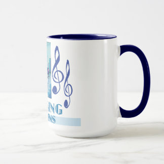 Arbeiten durch die Blues-Tasse Tasse