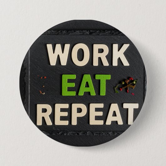 Arbeiten essen wiederholen button (Vorderseite)