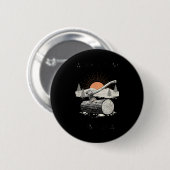 Arbeiten Fertig Sonnen Niedrig Retro Holzfäller Ax Button (Vorne & Hinten)