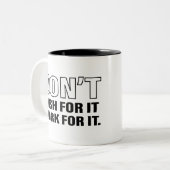 Arbeiten für den Erfolg Lebenstipps Zitat Kunst Co Zweifarbige Tasse (Vorderseite Links)