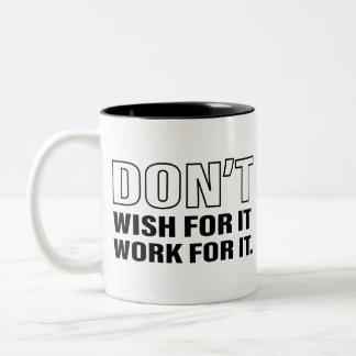 Arbeiten für den Erfolg Lebenstipps Zitat Kunst Co Zweifarbige Tasse
