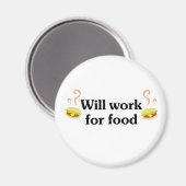 Arbeiten für Lebensmittel Magnet (Vorderseite/Rückseite)