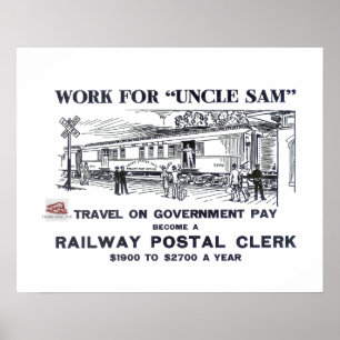 Arbeiten für Onkel Sam - als Eisenbahnpostbeamter Poster