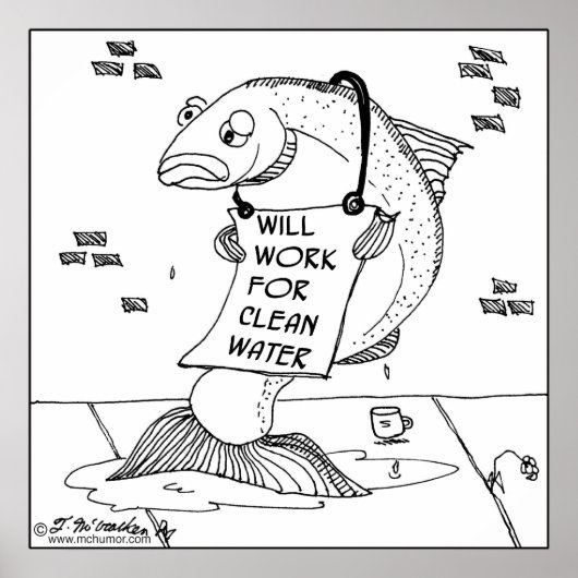 Arbeiten für sauberes Wasser Poster (Vorne)