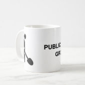 Arbeiten-Gruppen-Tasse mit großem Logo Kaffeetasse (Vorderseite Links)