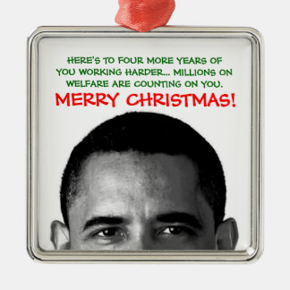 Arbeiten Harter Weihnachten Barack Obama Ornament Aus Metall