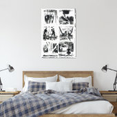 Arbeiten in den Kaisern, Bau von Brooklyn Bri Leinwanddruck (Insitu (Schlafzimmer))