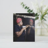 Arbeiten in der Fabrik Postkarte (Stehend Vorderseite)