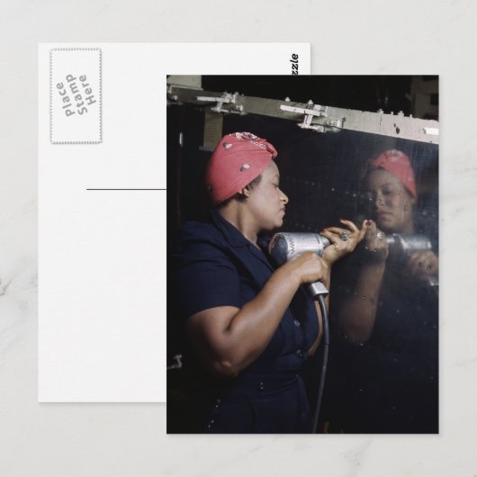 Arbeiten in der Fabrik Postkarte (Vorne/Hinten)