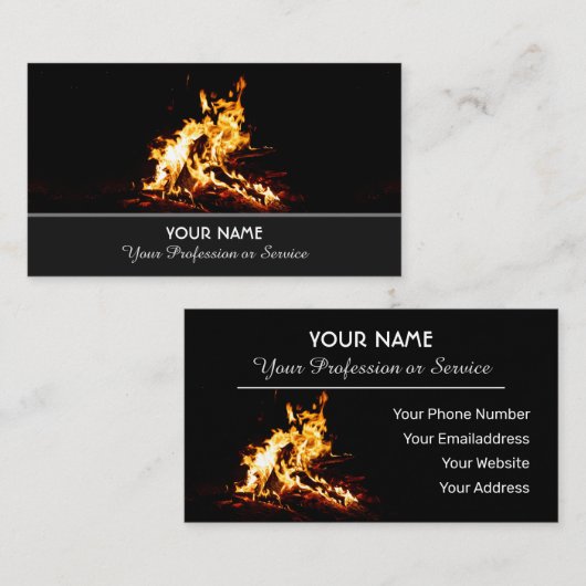 Arbeiten in einem Feuer- oder Versicherungsgeschäf Visitenkarte (Vorne/Hinten)
