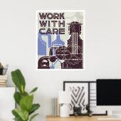 Arbeiten mit Care 1937 WPA Poster (Heimbüro)