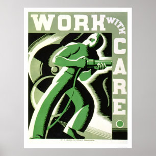 Arbeiten mit Care 1937 WPA Poster
