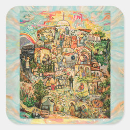 Arbeiten mit Christlichen Aufklebern der Gnade Quadratischer Aufkleber