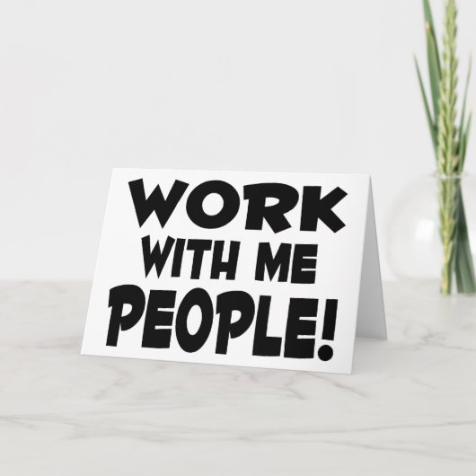 Arbeiten mit mir-Leuten-Team Karte (Vorderseite)