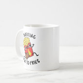 Arbeiten neun an Fries Funny French Fries Pub Kaffeetasse (Vorderseite Links)
