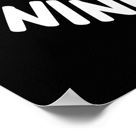 Arbeiten neun an Fries Funny Fries Pun Dark BG Poster (Ecke)