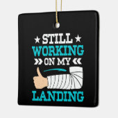 Arbeiten noch an meiner Landung, Arm-Operation-Übe Keramikornament (Links)