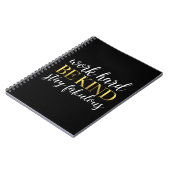 Arbeiten schwer, ist nett, bleibe fabelhaft notizblock (Linke Seite)