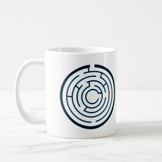 Arbeiten Sie das Labyrinth, während Sie Geweckt ha Kaffeetasse (Links)
