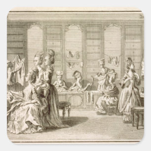 Arbeiten Sie Geschäft, von der "Enzyklopädie" Quadratischer Aufkleber