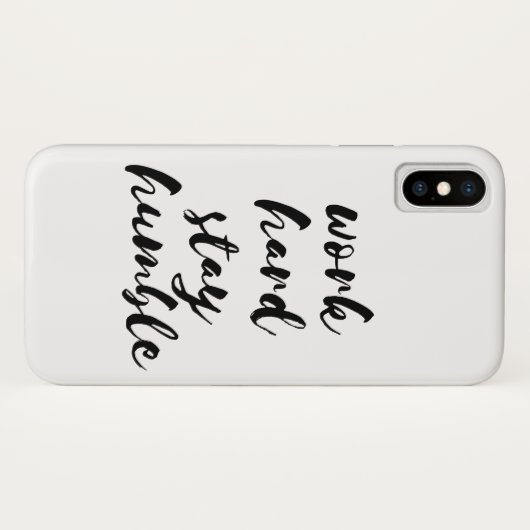 Arbeiten Sie hart bleibe einfachen schwarzen Schri Case-Mate iPhone Hülle (Rückseite (Horizontal))