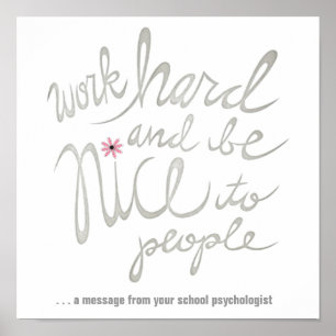 Arbeiten Sie hart und seien Sie ein schönes Poster